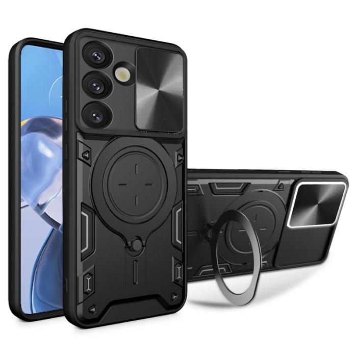 OEM - Mobilskal för Samsung Galaxy S26 TPU + PC med Kickstand - Svart