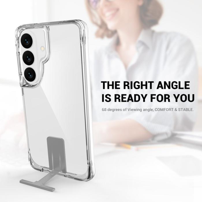 OEM - Mobilskal för Samsung Galaxy S26 TPU + PC med Kickstand - Transparent