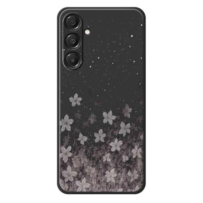 OEM - Mobilskal för Samsung Galaxy S26 TPU - Svart med blommönster