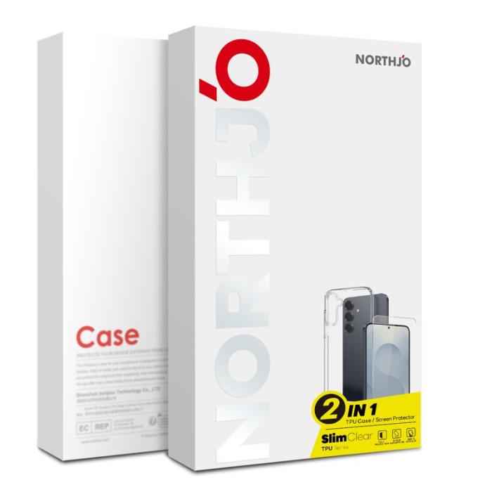 NORTHJO - NORTHJO Mobilskal för Samsung Galaxy S26 TPU Transparent + Härdat glas