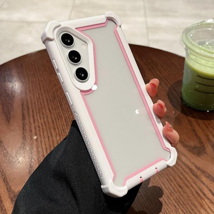 OEM - Mobilskal för Samsung Galaxy S26 Transparent 2 i 1 Shockproof TPU + PC - Rosa