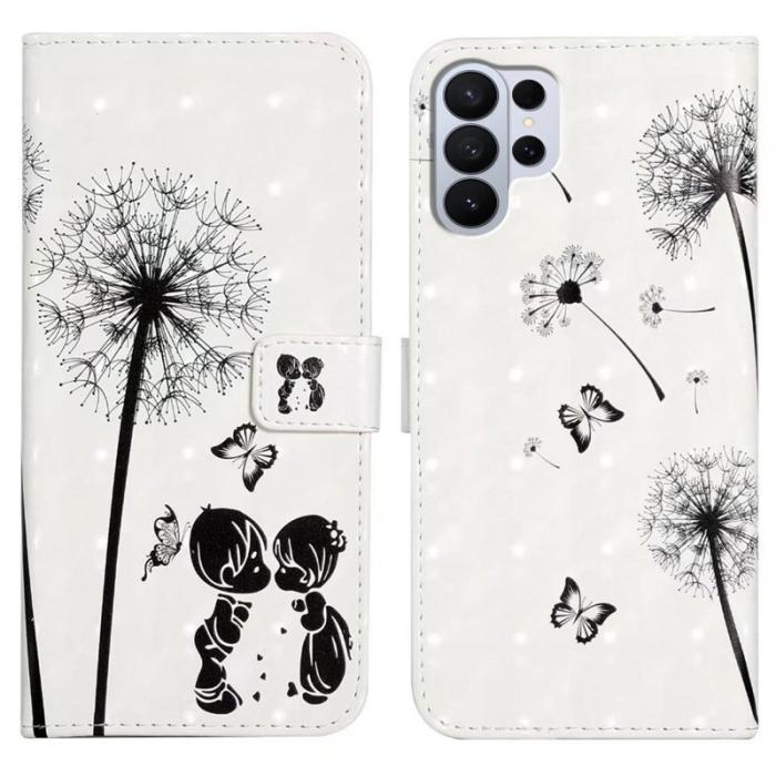 OEM - Mobilskal för Samsung Galaxy S26 Ultra 3D-mönster Konstläder - Barn och Maskros