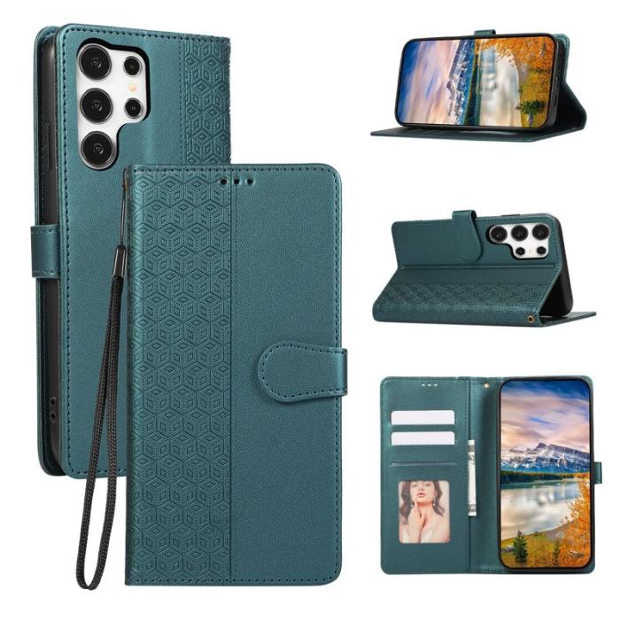 OEM - Mobilskal för Samsung Galaxy S26 Ultra Konstläder - Grön