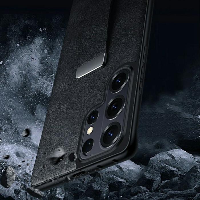 SULADA - Sulada Mobilskal för Samsung Galaxy S26 Ultra Konstläder Kickstand - Brun