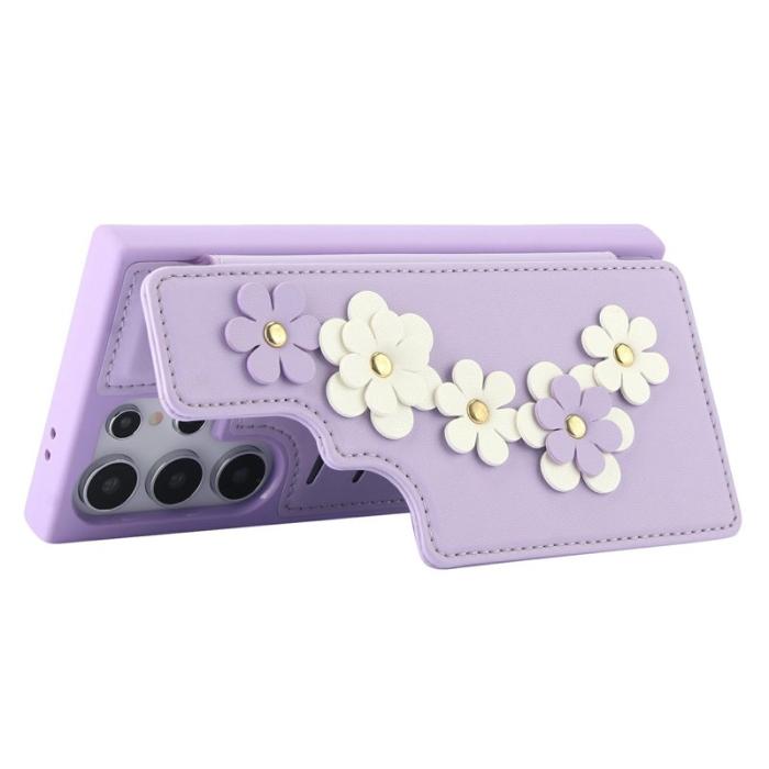 OEM - Mobilskal för Samsung Galaxy S26 Ultra Konstläder Kortfack - Lila