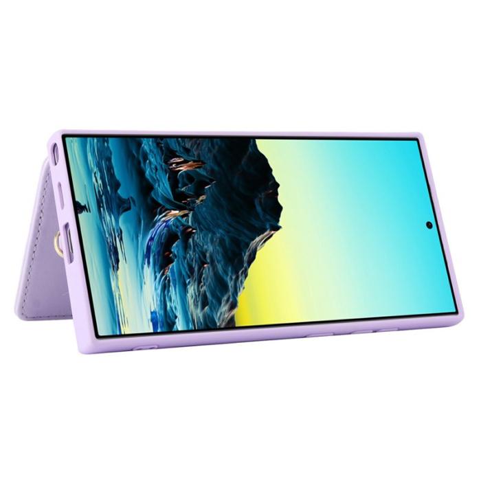 OEM - Mobilskal för Samsung Galaxy S26 Ultra Konstläder Kortfack - Lila