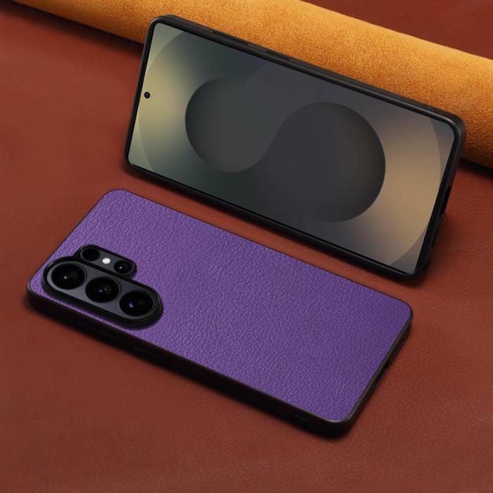 OEM - Mobilskal för Samsung Galaxy S26 Ultra Konstläder + PC + TPU - Lila