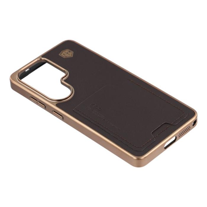 KIGC - KIGC Mobilskal för Samsung Galaxy S26 Ultra Konstläder + PC + TPU - Titan Guld