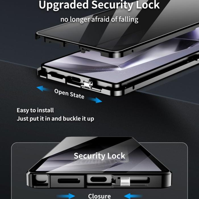 OEM - Mobilskal för Samsung Galaxy S26 Ultra Anti-Spy Magnetiskt - Silver