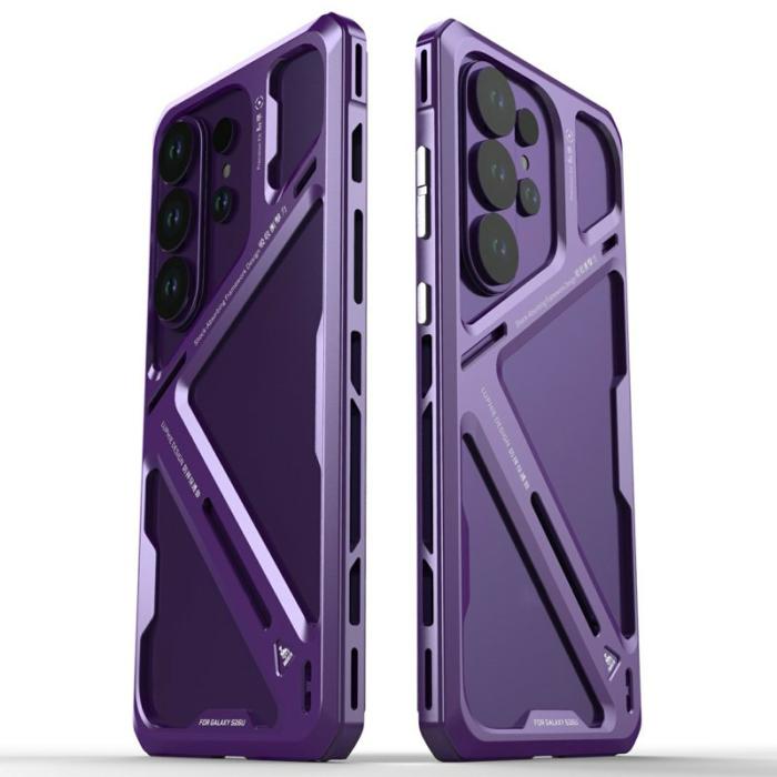 Luphie - Luphie Mobilskal för Samsung Galaxy S26 Ultra Avtagbar metallram + skydd - Lila