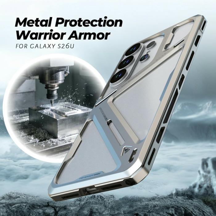 Luphie - Luphie Mobilskal för Samsung Galaxy S26 Ultra Avtagbar metallram + skydd - Svart