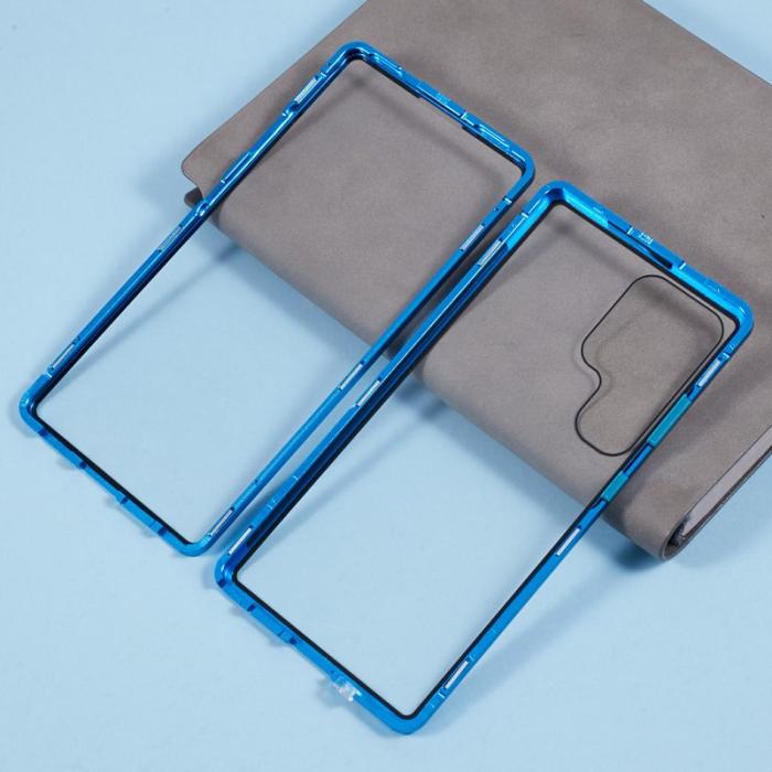 OEM - Mobilskal för Samsung Galaxy S26 Ultra Dubbel-Sidigt Härdat Glas - Blå