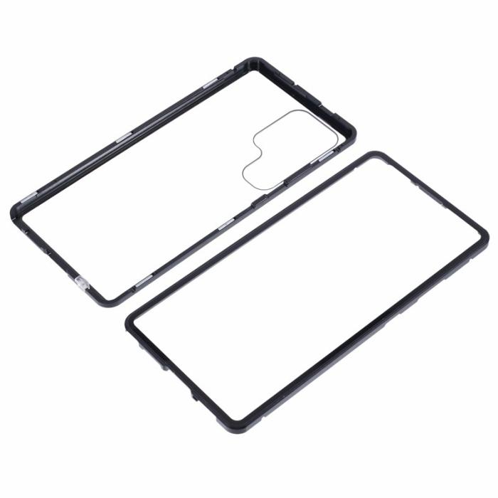 OEM - Mobilskal för Samsung Galaxy S26 Ultra Dubbel-sidigt härdat glas - Svart