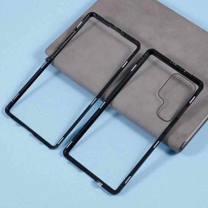 OEM - Mobilskal för Samsung Galaxy S26 Ultra Dubbel-sidigt härdat glas - Svart