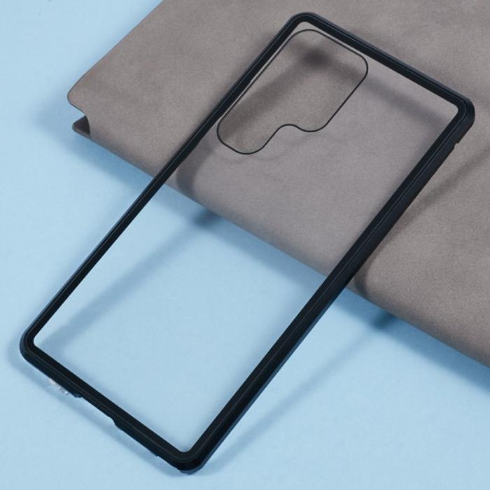 OEM - Mobilskal för Samsung Galaxy S26 Ultra Dubbel-sidigt härdat glas - Svart