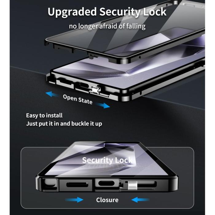 OEM - Mobilskal för Samsung Galaxy S26 Ultra Dubbel Sidor Härdat Glas + Metall - Lila