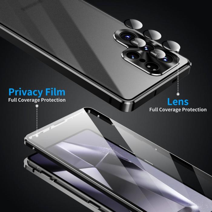 OEM - Mobilskal för Samsung Galaxy S26 Ultra Dubbel Sidor Härdat Glas Magnetisk