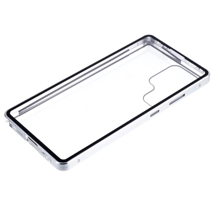 OEM - Mobilskal för Samsung Galaxy S26 Ultra Dubbelhärdat glas - Silver