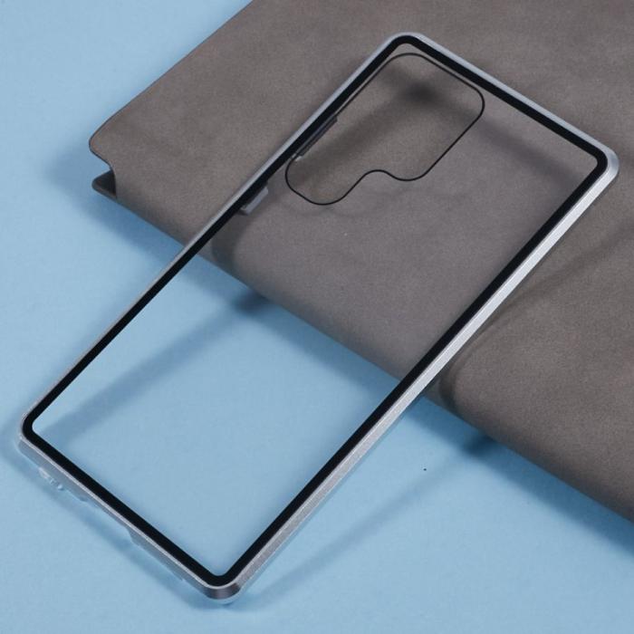 OEM - Mobilskal för Samsung Galaxy S26 Ultra Dubbelhärdat glas - Silver