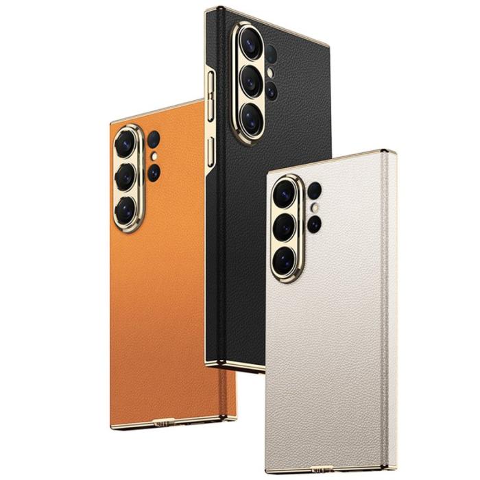 GKK - GKK Mobilskal för Samsung Galaxy S26 Ultra Electroplaterat PU PC Kolfibertextur