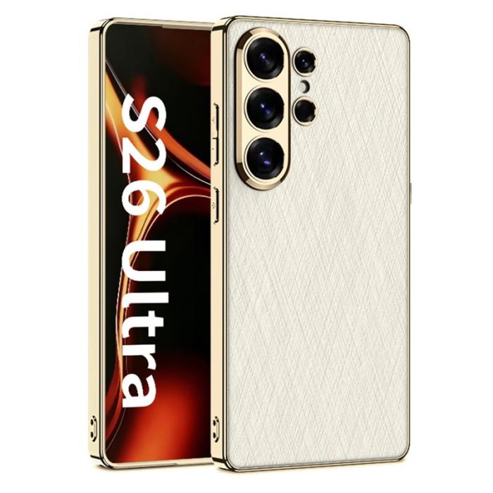 GKK - GKK Mobilskal för Samsung Galaxy S26 Ultra Elektropläterad PC + TPU - Vit