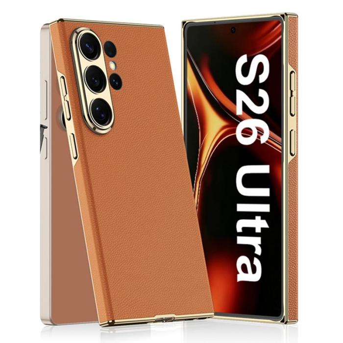 GKK - GKK Mobilskal för Samsung Galaxy S26 Ultra Elektropläterad PU + PC - Orange