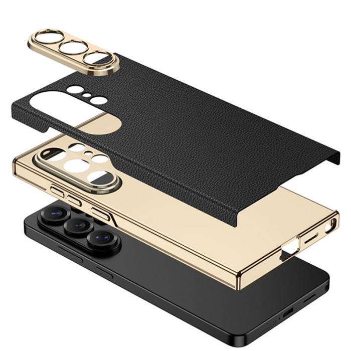 GKK - GKK Mobilskal för Samsung Galaxy S26 Ultra Elektropläterad PU + PC - Titan Grå