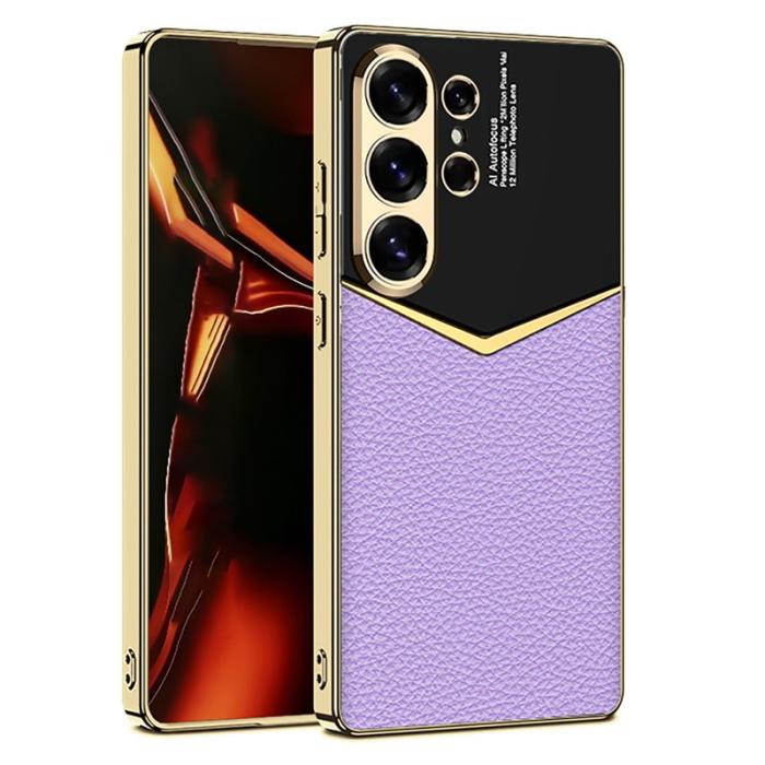 GKK - GKK Mobilskal för Samsung Galaxy S26 Ultra Elektropläterad PU + PC + TPU - Lila