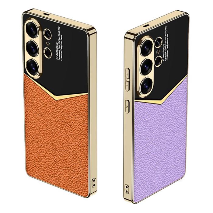 GKK - GKK Mobilskal för Samsung Galaxy S26 Ultra Elektropläterat PU + PC + TPU - Vit