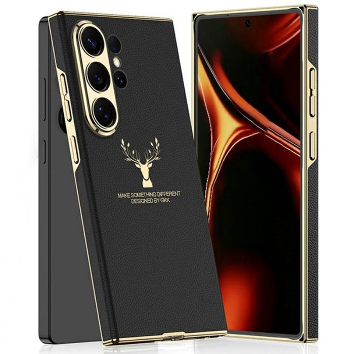 GKK - GKK Mobilskal för Samsung Galaxy S26 Ultra Elk-mönster PC + TPU - Svart