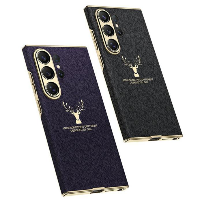 GKK - GKK Mobilskal för Samsung Galaxy S26 Ultra Elk-mönster PC + TPU - Titanlila