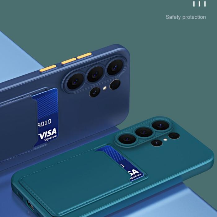 OEM - Mobilskal för Samsung Galaxy S26 Ultra Flexibelt TPU med kortfack - Mörkblå