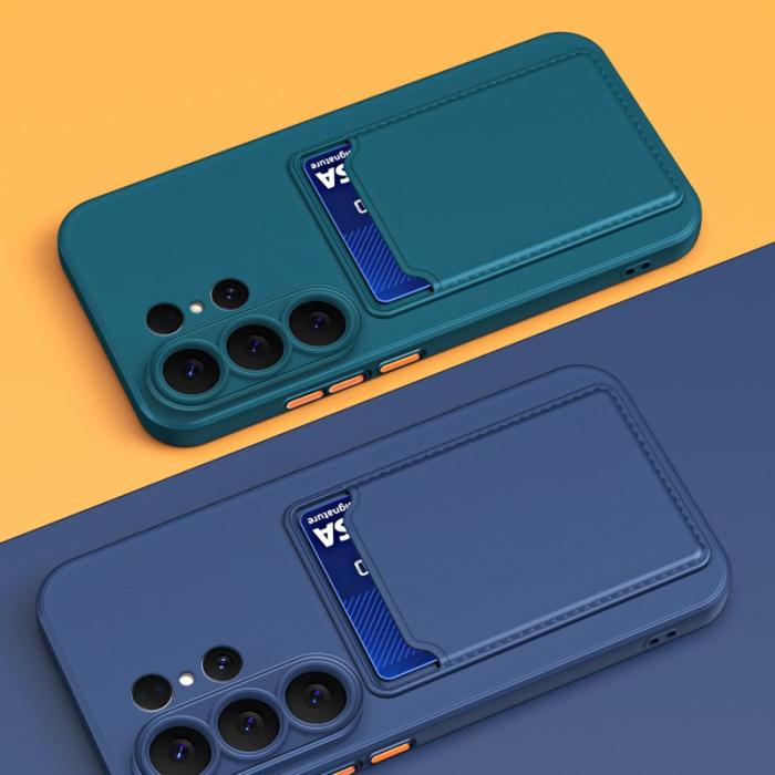 OEM - Mobilskal för Samsung Galaxy S26 Ultra Flexibelt TPU med kortfack - Svartgrön