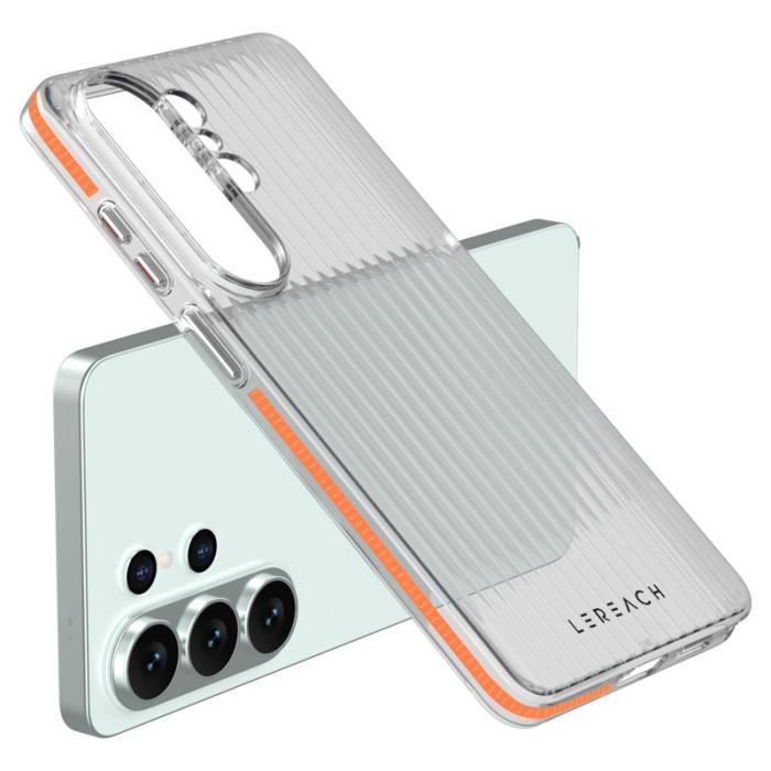 LeReach - LeReach Mobilskal för Samsung Galaxy S26 Ultra Flödande rutnät PC - Orange