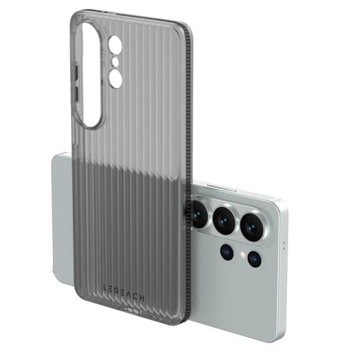 LeReach - LeReach Mobilskal för Samsung Galaxy S26 Ultra Flödande rutnät PC - Svart