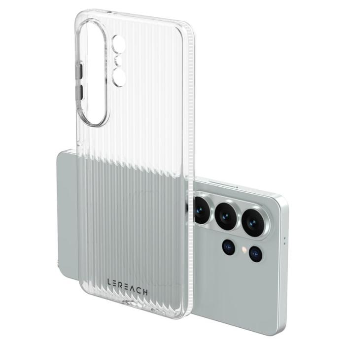 LeReach - LeReach Mobilskal för Samsung Galaxy S26 Ultra Flödande rutnät PC - Vit