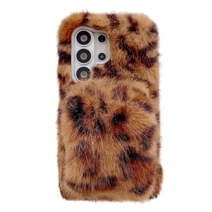 OEM - Mobilskal för Samsung Galaxy S26 Ultra Fluffy Leopard TPU - Brun