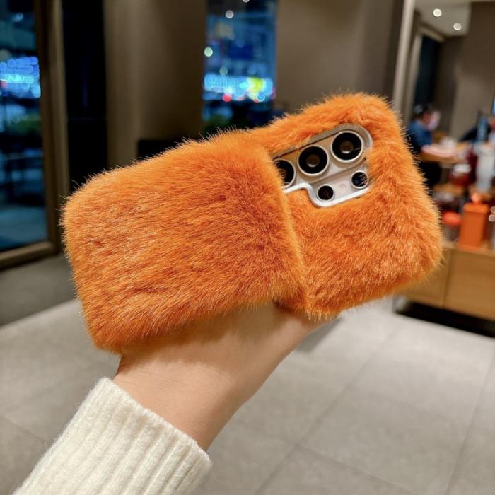 OEM - Mobilskal för Samsung Galaxy S26 Ultra Fluffy TPU med handtag - Orange