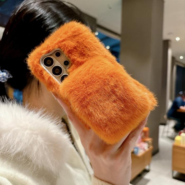 OEM - Mobilskal för Samsung Galaxy S26 Ultra Fluffy TPU med handtag - Orange