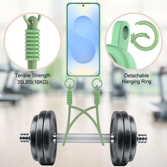 OEM - Mobilskal för Samsung Galaxy S26 Ultra Flytande silikon med kortfack - Grön