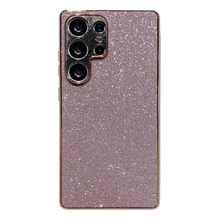 OEM - Mobilskal för Samsung Galaxy S26 Ultra Glitter Anti Drop PC + TPU - Rosa