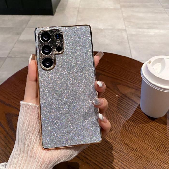 OEM - Mobilskal för Samsung Galaxy S26 Ultra Glitter Anti Drop PC + TPU - Silver