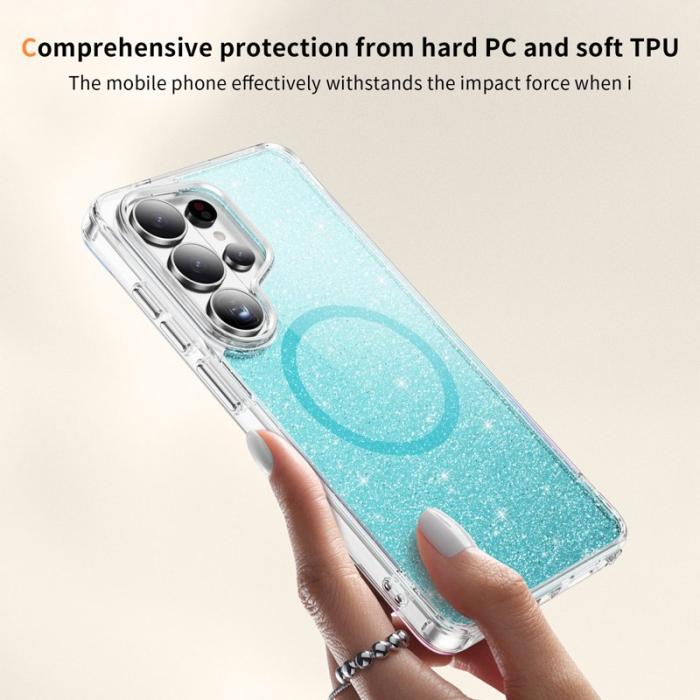 OEM - Mobilskal för Samsung Galaxy S26 Ultra Glitter Magnetiskt PC + TPU - Blå