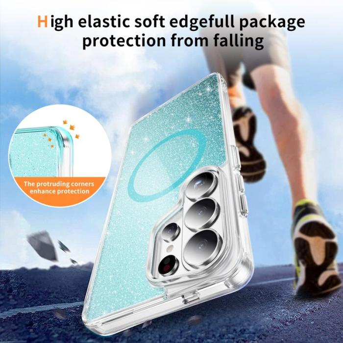 OEM - Mobilskal för Samsung Galaxy S26 Ultra Glitter Magnetiskt PC + TPU - Blå