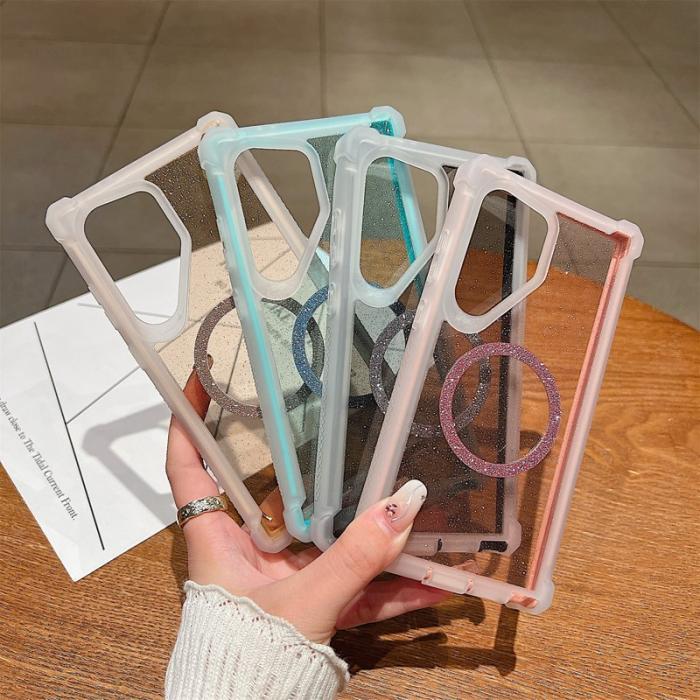 OEM - Mobilskal för Samsung Galaxy S26 Ultra Glitter Shockproof TPU - Transparent Rosa