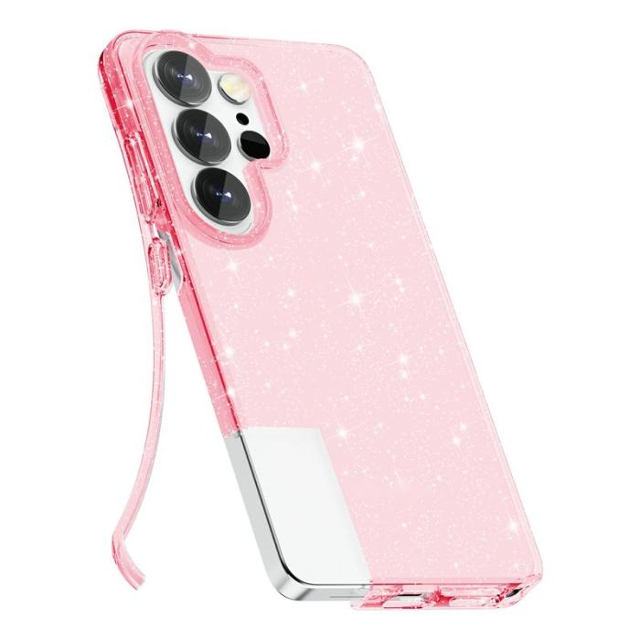 OEM - Mobilskal för Samsung Galaxy S26 Ultra Glittrande TPU + PC - Rosa