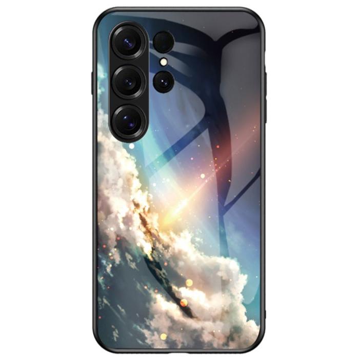 OEM - Mobilskal för Samsung Galaxy S26 Ultra Härdat glas - Ljus stjärnhimmel