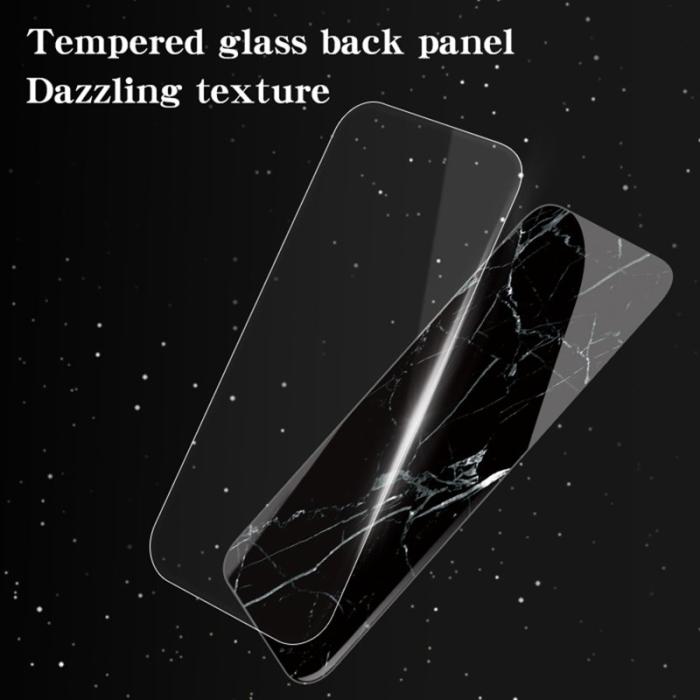 OEM - Mobilskal för Samsung Galaxy S26 Ultra Härdat glas + PC + TPU - Blodröd Marmor