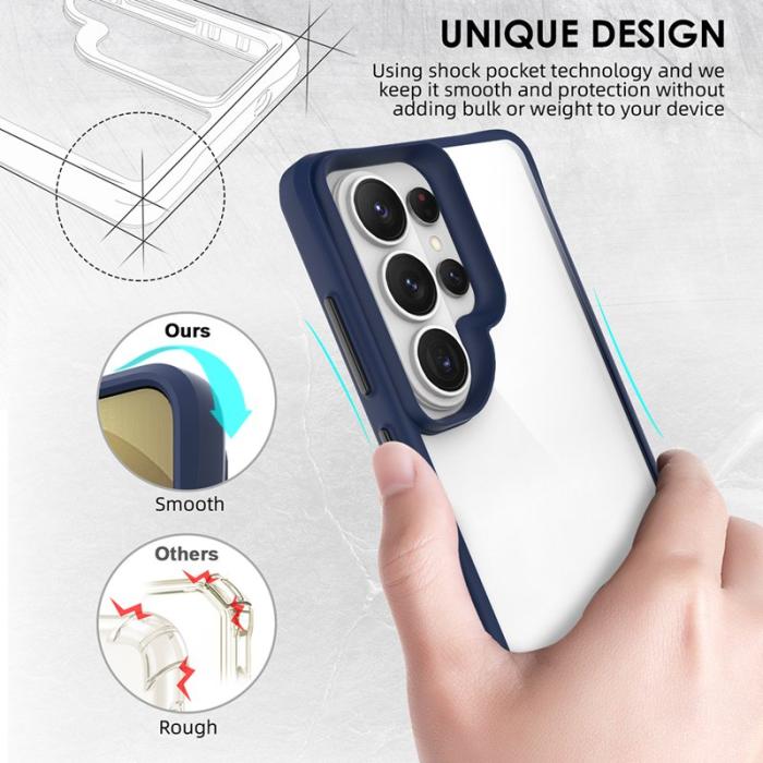 OEM - Mobilskal för Samsung Galaxy S26 Ultra Hybrid PC + TPU Stöttålig - Blå