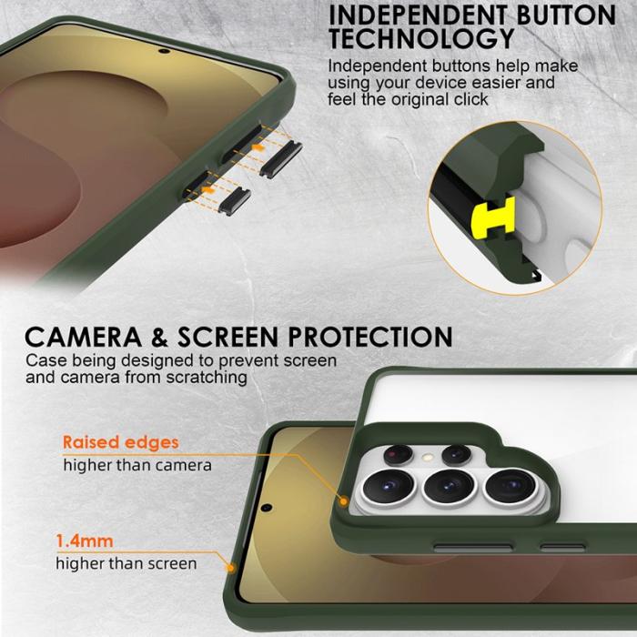 OEM - Mobilskal för Samsung Galaxy S26 Ultra Hybrid PC + TPU Stöttålig - Grön